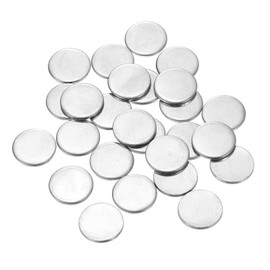 QUARKZMAN Pack of 80 Stainless Steel Engraving Blanks 19/32 Inch (15 mm) Diameter 0.04 Inch (1 mm) 304 Stainless Steel Flat Round Plate Round Punch Blank for Crafts Metal Embossing and Jewellery