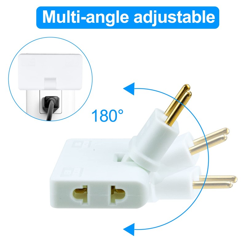 2er-Pack Flachsteckdose.