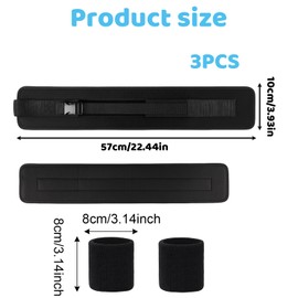 Exercise Hip Thrust Belt with 1Pair of Wristbands Adjustable Lifting Belt for Hip Thrust Weight Belt with Extra Padding, Hip Thrust Belt for Dumbbells, Butt Workout, Lunges, Squat, Dips