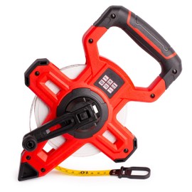 MIVOS Open Tape Measure 30 m x 15 mm - Tape Measure Made of Fibreglass - Scale - Quick Tape Retraction - ABS Plastic Housing - Ergonomic & Non-Slip Tape Measure