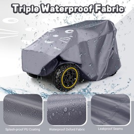 ANPABO Kids Ride On Toy Car Cover with Pattern, Universal Fit, All Weather Waterproof Snowproof Windproof UV Protection, 2X Heavier Oxford, Cover for Power Wheels Jeep Truck, Grey