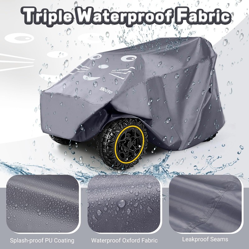 ANPABO Kids Ride On Toy Car Cover with Pattern, Universal