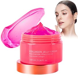 Collagen Jelly Cream, Collagen Gel Face Cream with Niacinamide & Hydrolyzed Collagene, Anti-Aging Face Moisturiser, Deep Hydrating