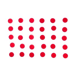 Simple Round Velvet Bindis – Self-Adhesive Traditional Forehead Stickers for Daily & Festive Wear – Pack of 30 (Red.)