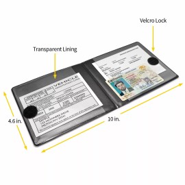 iPick Image Ford Fusion Car Auto Insurance Registration PU Leather Document Holder Wallet