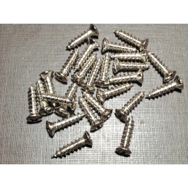Auveco 25pcs Ford #8 x 5/8" w/#6 head garnish door windshield moulding screws nickel