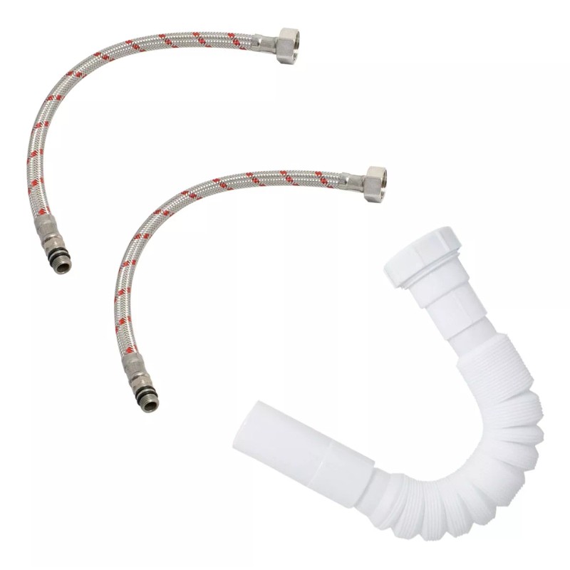 Ceramosa Kit Lavabo Ovalin + Monomando+ Contra + Cespol Baño
