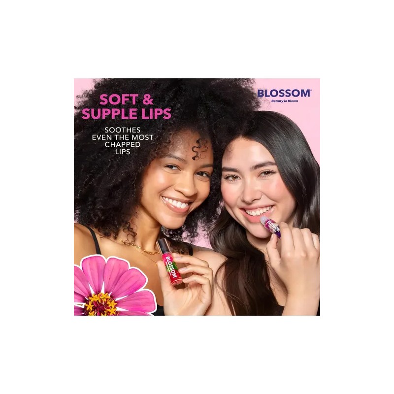 Brillo Labial Blossom Mentolado Roll-on Hidratante Vegano con Flores