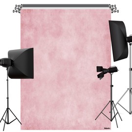 Haboke Abstract Pink 8x10ft Professional Photography Backdrop for Adult Portrait Photo Props Booth Background Photoshoot Studio with Thick Ployester Fabric Roller Pocket on Top