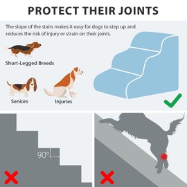 Garnpet Dog Stairs for High Beds with Tunnel, 5-Step Dog Steps for Small Dogs and Cats, Foldable Pet Stairs for High Bed Climbing, Non-Slip Balanced Pet Step Indoor, Dark Grey