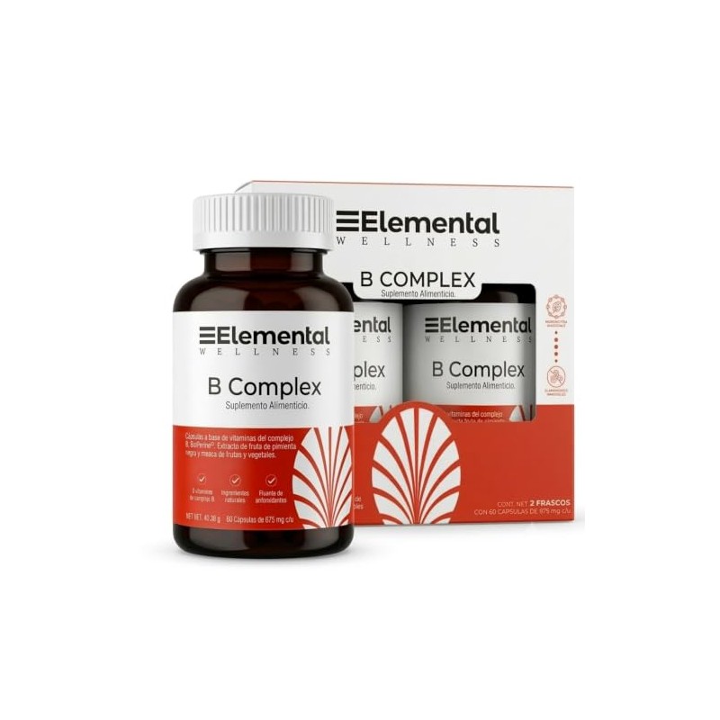 Elemental Complex Complejo 120 Cápsulas Duo Pack Bioperine Vitaminas