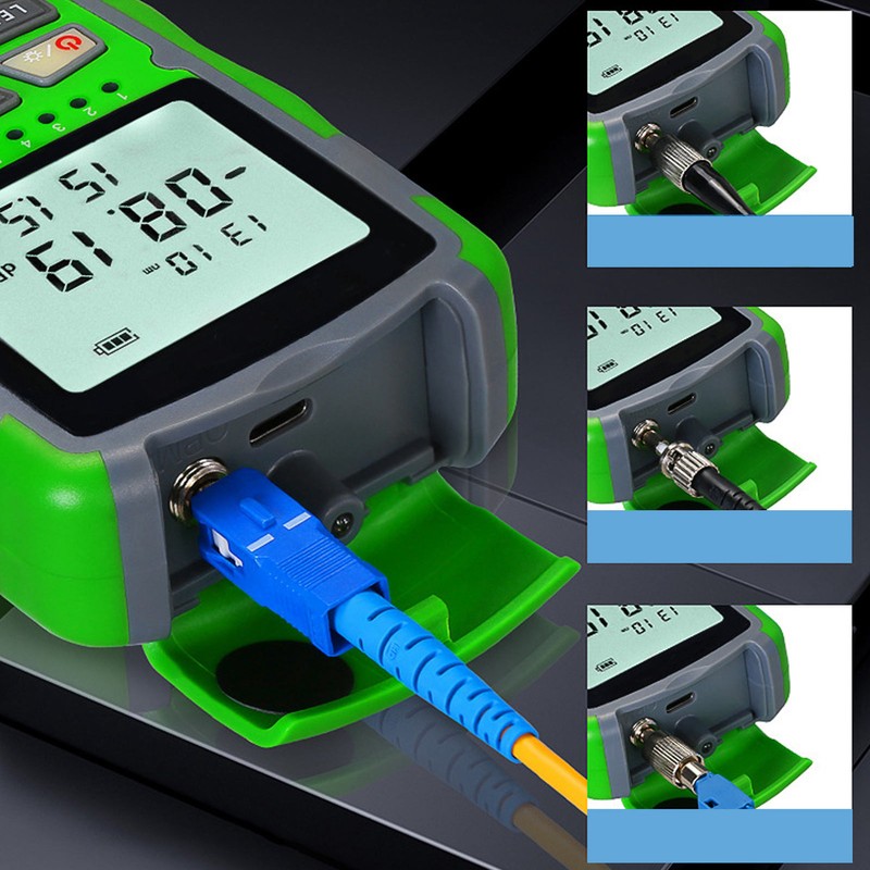 Optical Fiber Power Meter ‑70~+10dbm Digital Display Optic Cable Tester