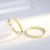 Kenizum 2PCS Designer Love Bracelet For Women, 18K Gold Plated