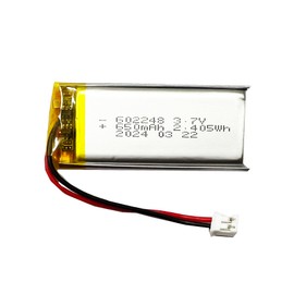 FITHOOD 602248 Battery 3.7v 650mAh Lithium Polymer Rechargeable Battery with with JST Connector for Household Appliances