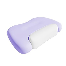 KiyanZzz Dual-Zone Memory Foam Pillow w/Cooling Ice Silk Cover - Ergonomic Support for Side & Back Sleepers Purple