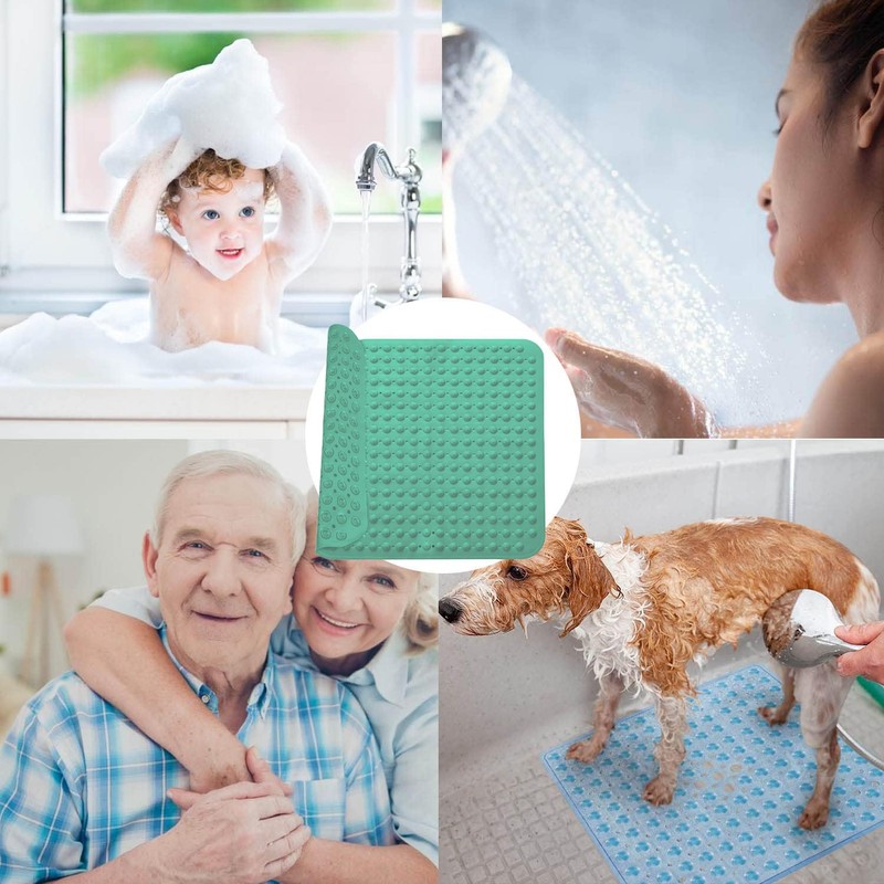 Shower Mat, Non-Slip Bath Mat, 48 x 48 cm, Shower