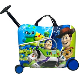 Fast Forward Ride-On 18" Suitcase For Kids/Tow-Along Toddler Carry-On Luggage With Wheels (Toy Story)