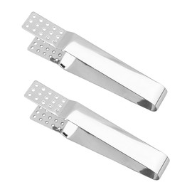 Mikinona 2Pcs Stainless Steel Tea Tongs Heat Resistant Multi Function Food Clamp Tongs for Tea Tea Strainers and Filters for Squeezing and Serving