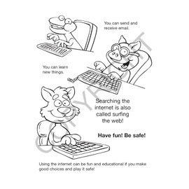 Zoco - Internet and Web Safety - Kids Educational Coloring Books (25 Bulk Pack, Without Crayons) - Stay Safe Online - Police Handout - Games, Puzzles, Activities for Kids