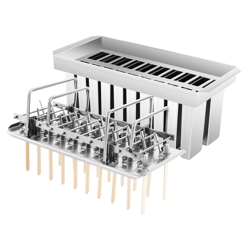 20PCS Homemade Ice Cream Mould,Stainless Steel Commercial Ice Pop Molds,