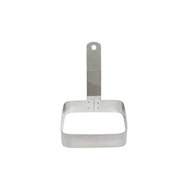 Thunder Group 4" x4" square egg rings, stainless steel, comes in each