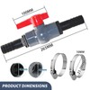 Vyanveo Ball Valve with Hose Connector PVC Pool Valve Shut-off