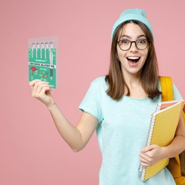 PopManko Exam Gifts, Good Luck Gifts for Exams, Good Luck in Your Exams Ballpoint Pen Gifts with Good Luck Exams Card, SATS/GCSES/A Levels Exam Good Luck Survival Kit Gifts for Students