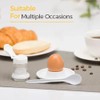Zhenghebuy Set of 6 Egg Cups Funny Egg Cups Stackable