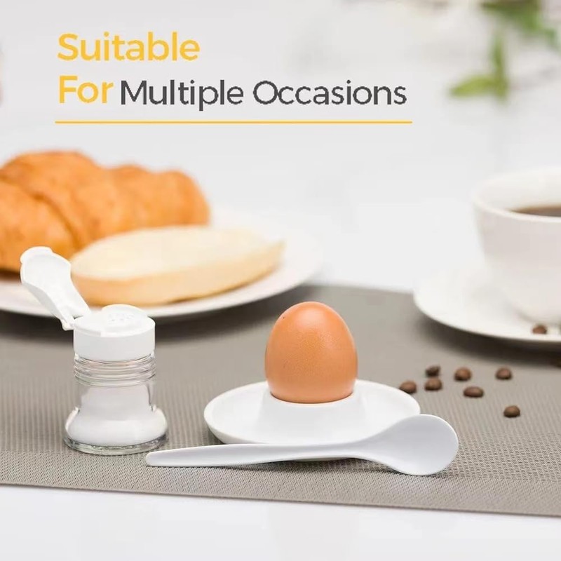 Zhenghebuy Set of 6 Egg Cups Funny Egg Cups Stackable