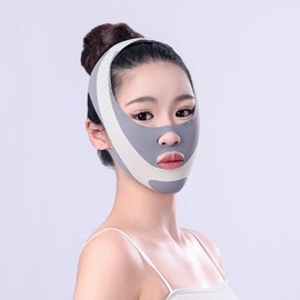 Face Lifting V-line Double Elastic Band Support 2ea