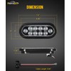 Partsam 2Pcs 6 Inch Oval Red Led Trailer Tail Lights