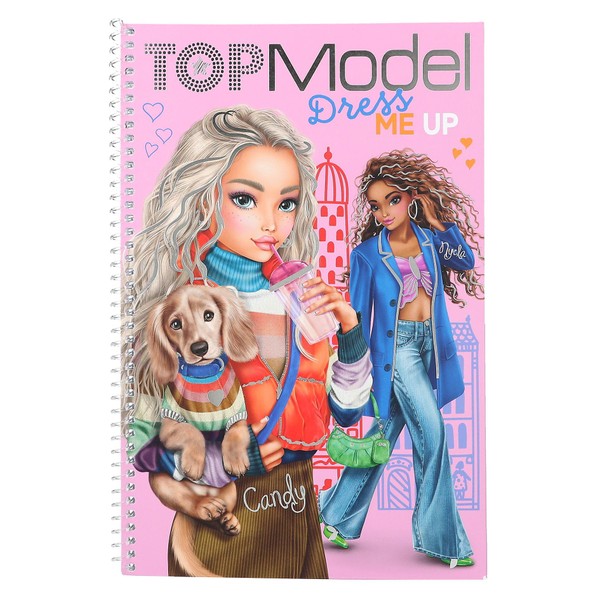 Depesche 12724 TOPModel Dress Me Up Sticker Book with 21 Pages to Create Chic Outfits, Colouring Book with 7 Sticker Sheets