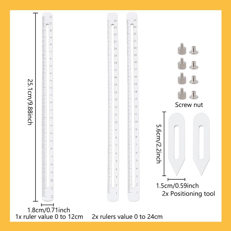 WEBEEDY Pottery Throwing Gauge Set for Measuring Height and Width,