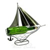 WINE BODIES Sail Boat Metal Wine Bottle Holder Charcoal