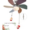 OMYZERO 12inch Ceiling Fan Pull Chain Father Christmas Charm Pendant