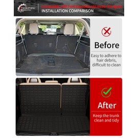 Thinzyou Floor Mats Compatible with 2018-2024 Ford Expedition (Not for Max or L Models) Cargo Mat Cargo Liner TPE 2023 Expedition 7 Seats Accessories (Trunk Mat+Backrest Mats+Floor Mats)