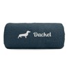 siviwonder Dachshund Hand Towel with Paw Print Design Embroidery Deluxe
