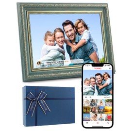 Frameo Digital Frame 10.1 Inch WiFi Digital Photo Frame with 32GB Storage, 1280x800 HD IPS Touch Screen Picture Frames with Frameo APP, Share Photos and Video for Mom (Midnight Blue)
