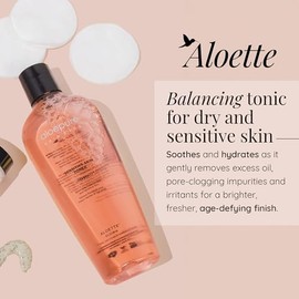 Aloette Aloepure Sensitive Skin Toner - Gently Remove Excess Oil and Impurities - Conditions and Calms your Skin - Encourages Healthy Cell Renewal - Brighter, Fresher and Age Defying Finish - 240 ml