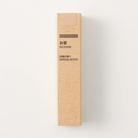 MUJI 82576061 Incense Sticks (Width x Depth x Height) 0.7 x 3.1 inches (1.8 x 1.8 x 7.9 cm), Sandalwood Scent, Pack of 12