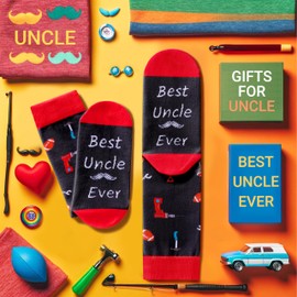 HAPPYPOP Best Uncle Gifts From Niece Nephew, Tio Gifts Great Favorite Uncle Gifts Funny Uncle Gifts, Uncle Socks