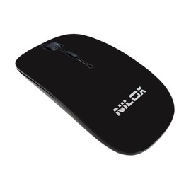 Nilox Mouse Wireless, with 4 buttons for Windows and Mac, 1600 DPI, Black