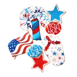 1 Dz. USA 4th of July Cookie Set! Loyalty and Liberty Season, Summer Birthday Favors, 4th of July Gift!