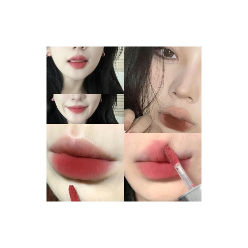Baorder Set De 4 Labiales Líquidos Mate, Brillo Labial Coreano