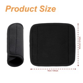 2 Pcs Luggage Handle Wraps for Suitcase Soft Luggage Handle Covers Comfort Luggage Handle Wrap Suitcase Handle Wraps for Comfortable Travel Accessories (Black)
