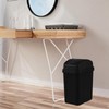 Loiycg 7 L Black Swing Lid Garbage Can, Small Plastic