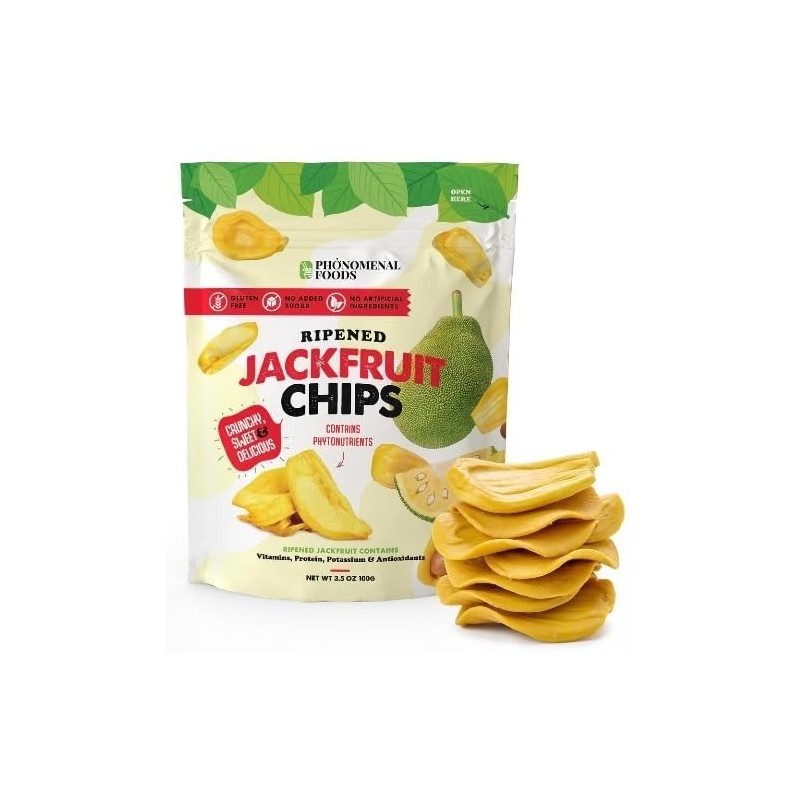 Jackfruit Chips, Net Weight 13 Ounce - Gluten-Free, No Added