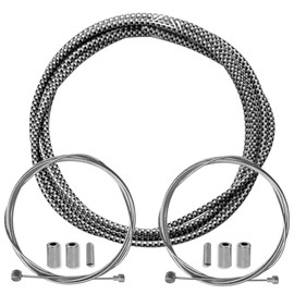 cyclingcolors Brake Cable Cover Bowden Cable Brake Cable Covers 5 mm with Brake Cable Brake Cable Housing Bicycle MTB Road Bike City Vintage Car Charcoal