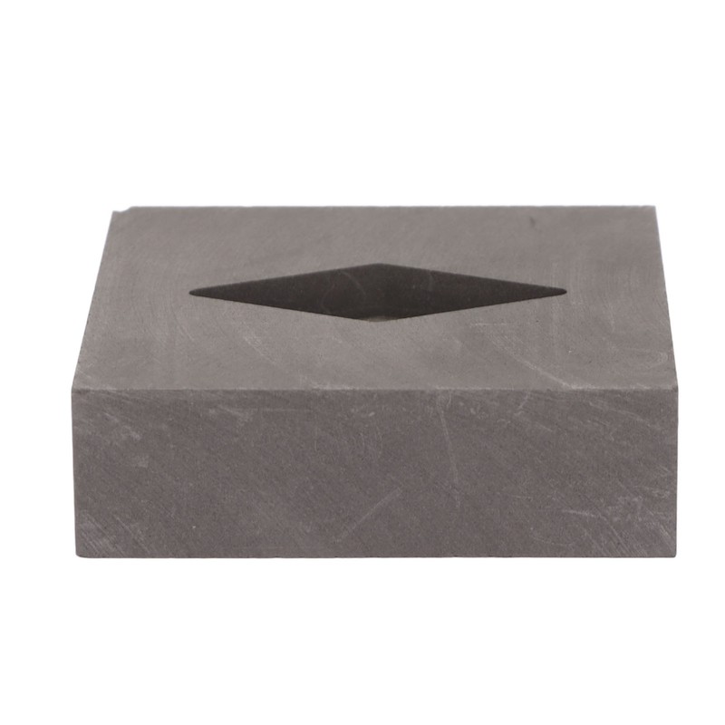 Graphite Crucible Rhombus Shape Metal Refining Scrap Melting Ingot 50