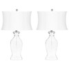 SAFAVIEH Lighting Collection Wendy Clear Glass 28-inch Bedroom Living Room
